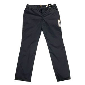 NEW Lee Women's Pants Sz 16 Wrinkle Free Straight Leg Mid‎ Rise Black Office